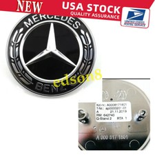 Mercedes-Benz emblema capô preto coroa de louros logotipo plano GT CLA SLK CLS SL CLS S comprar usado Mercedes-Benz emblema capô preto coroa de louros logotipo plano GT CLA SLK CLS SL CLS S comprar usado  Enviando para Brazil