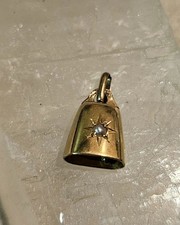 Pingente de berloque vintage 750 ouro amarelo 18k Cowbell  comprar usado  Enviando para Brazil