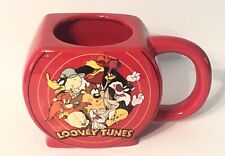 Caneca de cerâmica esculpida Looney Tunes "That's All Folks" 20 oz vermelha 4"" de altura, usado comprar usado  Enviando para Brazil