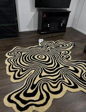 Tapete de área de lã personalizado tufado em forma irregular psicodélico para presente, quarto de crianças comprar usado  Enviando para Brazil