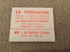 Etiquette fromage fontadam d'occasion  Avignon