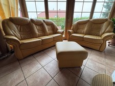 Couchgarnitur leder gebraucht kaufen  Meißen-Umland