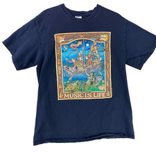 Camiseta masculina média Music is Life guitarra instrumentos musicais Port & Company comprar usado  Enviando para Brazil