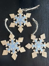 Wooden snowflake brown for sale  Walnut