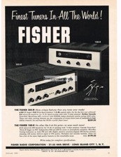 1961 Fisher 202-R, 100-R FM sintonizador estéreo Hi-Fi anúncio impresso vintage  comprar usado  Enviando para Brazil