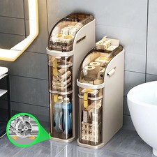 Usado, Armário de armazenamento fino de banheiro de 3 camadas com gavetas de plástico à prova d'água para #R015 comprar usado  Enviando para Brazil