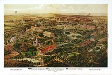 Cartão postal moderno Nashville Tennessee, mapa vista panorâmica, antena olho de pássaro, TN - comprar usado  Enviando para Brazil