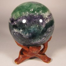 Esfera de cristal de fluorita roxa/verde 2,1" com suporte - China - 54mm comprar usado  Enviando para Brazil