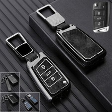 Capa chaveiro de carro de couro liga de zinco para VW Skoda Seat Tiguan Octavia Golf comprar usado  Enviando para Brazil