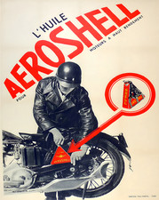 Affiche huile moto d'occasion  Expédié en France