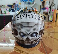 CAPACETE DE MOTOCICLETA SINISTER PERSONALIZADO AEROGRAFADO comprar usado  Enviando para Brazil