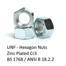 Unf nuts zinc for sale  BOGNOR REGIS