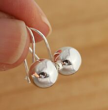 Usado, Brincos de prata esterlina 925 simples 10 mm com gota pendente de bola na caixa de presente comprar usado  Enviando para Brazil