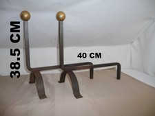 Chenets cheminée fer d'occasion  Trévol