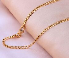 Pingente de colar de elos folheado a ouro 18K 2mm 18KGP estampado 16-30" Cr2G, usado comprar usado  Enviando para Brazil