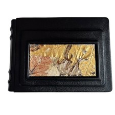 Álbum de fotos couro encadernado folhas de ouro preto feito à mão álbum de recortes de papel, usado comprar usado  Enviando para Brazil