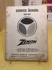 RARO 1965 Zenith Color TV Technician Manual de Serviço CM-107 - Fichário perfurado comprar usado  Enviando para Brazil