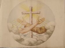 Antico acquarello disegno usato  Roma