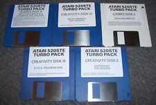 Computador Atari 520 1040 ST STE 5 x pacote turbo software e jogos discos fabricante de música comprar usado  Enviando para Brazil