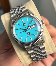 Relógio de pulso masculino vintage Rado roxo cavalo mostrador azul turquesa original ETA comprar usado  Enviando para Brazil