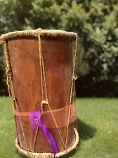 TAMBOR GRANDE POW WOW TAOS VINTAGE NATIVO AMERICANO HECHO A MANO segunda mano  Embacar hacia Mexico