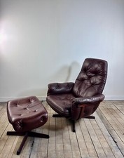 Fauteuil ottoman cuir d'occasion  Claye-Souilly