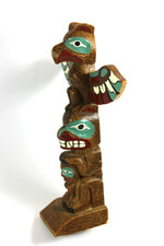 Totem decorativo vintage nativo americano artesanal de resina feito no Canadá comprar usado  Enviando para Brazil