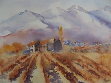 Original watercolor signed d'occasion  Expédié en Belgium
