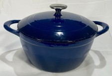 Forno holandês redondo 3,5 quartos 3,3 litros azul escuro comprar usado  Enviando para Brazil