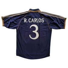 Camisa de futebol Real Madrid 1998-99 Adidas terceira Roberto Carlos tamanho XL comprar usado  Enviando para Brazil