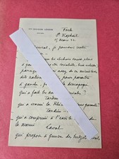 Lettre autographe signée d'occasion  Paris VII