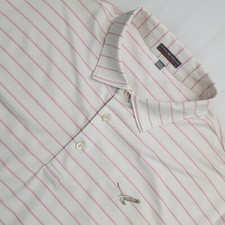 Camisa polo masculina golfe Peter Millar Summer Comfort listrada quarto 2XL rosa comprar usado  Enviando para Brazil