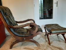 Fauteuil chesterfield cuir d'occasion  Lyon III
