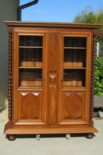 Bibliothèque noyer vitrine d'occasion  Castres