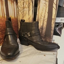 Mens black leather for sale  LEAMINGTON SPA
