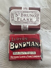 Pipa de tabaco original vintage 2x St Bruno Flake & Lloyd's Bondman paquetes vacíos segunda mano  Embacar hacia Mexico