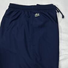 Calça de atletismo Lacoste masculina azul marinho esporte treinamento forrado corrida zíper tornozelo média comprar usado  Enviando para Brazil