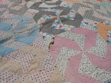 Colcha costurada vintage antiga feita à mão saco de alimentação cata-vento roupa de cama comprar usado  Enviando para Brazil