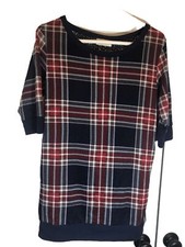 Camisa jeans Bobbie Brooks pequena xadrez croche manga outono cores comprar usado  Enviando para Brazil