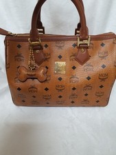 AUTÊNTICO MCM Conhaque Visetos Bolsa Boston Berloque Osso comprar usado  Enviando para Brazil