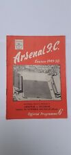 Arsenal fulham programme for sale  NEWTON ABBOT