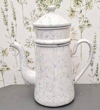 vintage enamel coffee pot green for sale  ILMINSTER