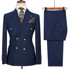 Ternos masculinos para noivo empresarial smoking Terno slim fit formatura blazer peito duplo casacos, usado comprar usado  Enviando para Brazil