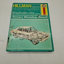 Haynes manual hillman for sale  YEOVIL