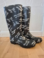 Gummistiefel schwarz weißen gebraucht kaufen  Kaltenkirchen