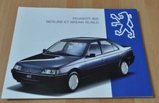 1993 Peugeot 405 GL GLD Folheto Prospekt Prospectus Edição França/ENG comprar usado  Enviando para Brazil