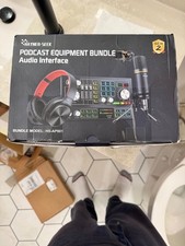 Pacote de equipamentos para podcast Hayner-Seek | Microfone e console de som + fones de ouvido comprar usado  Enviando para Brazil
