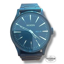 Relógio masculino Nixon Never Be Late The Sentry SS preto aço inoxidável não funciona comprar usado  Enviando para Brazil