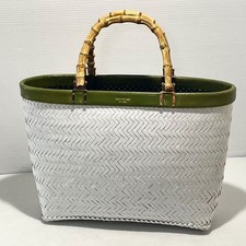 Bolsa tote kate spade branca verde palha alça estruturada cesta bolsa YBa0441 comprar usado  Enviando para Brazil