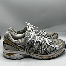 Tênis Asics GT 2160 branco prata pura ouro amarelo masculino tamanho 14 malha atlética comprar usado  Enviando para Brazil